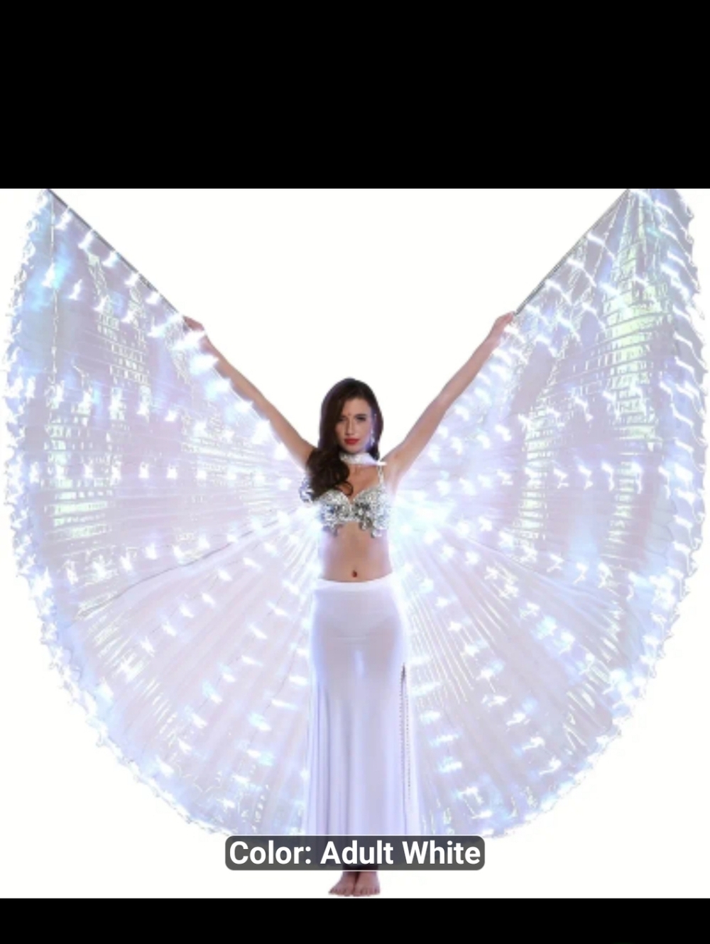 NEW LED ANGEL WINGS Abdominal Dance Wings, Lights It Is White Or MULTI COLOR!!! - Picture 16 of 16